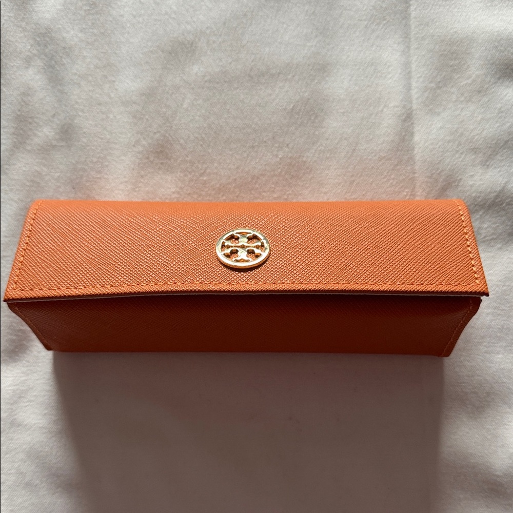 Tory Burch Vibrant Orange case for glasses